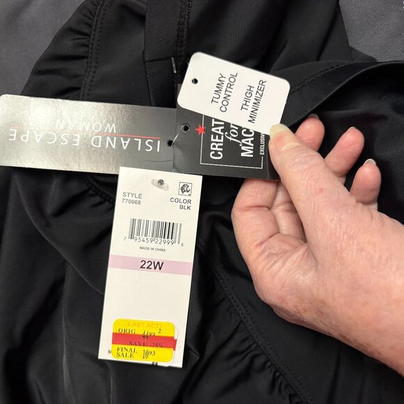 Island Escape Plus Size Tummy-Control Swim Skirt - Size: 22W - NWT - Picture 8 of 14